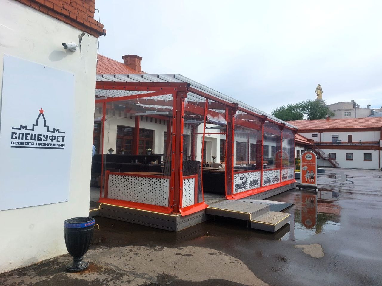 ПВХ шторы для летней террасы кафе в Думиничах